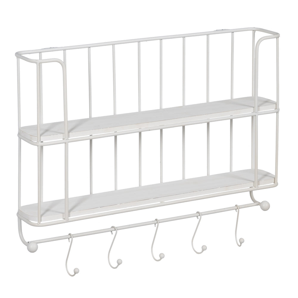 ESTANTERÍA BLANCO METAL DECORACIÓN 66,50 X 14 X 44,50 CM