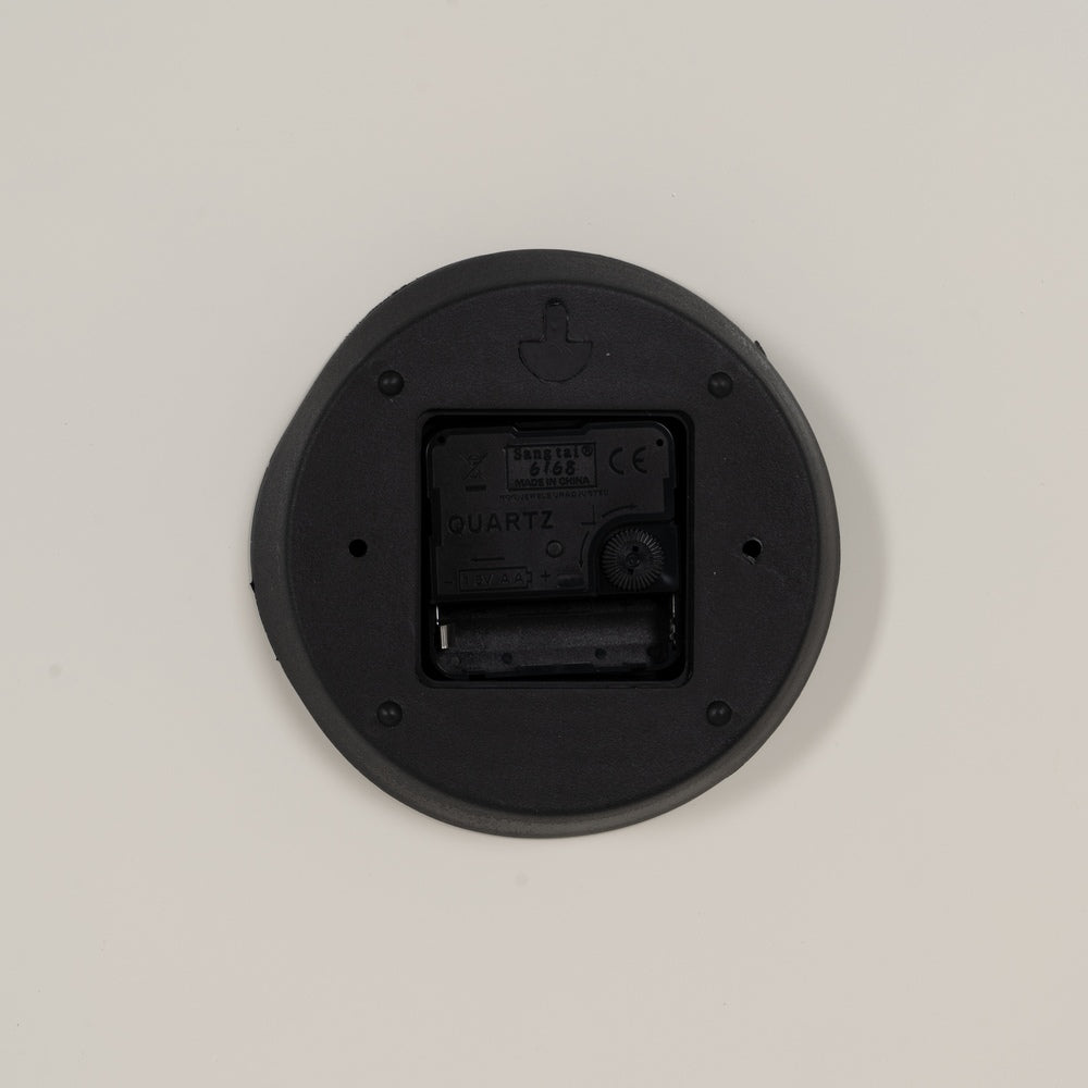 RELOJ NEGRO-CREMA METAL DECORACIÓN 62 X 62 X 6,50 CM