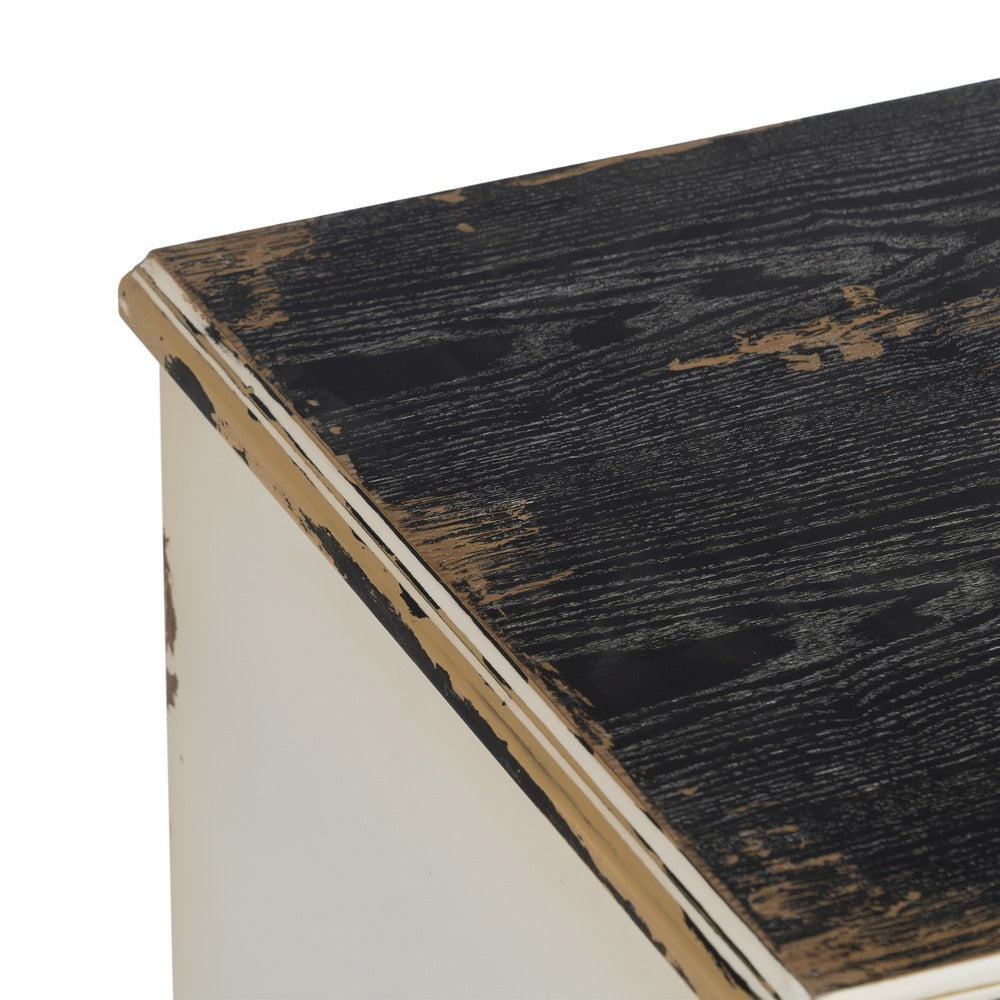 CHEST OF DRAWERS BLUSH WHITE WOOD 105 X 50 X 87.50 CM