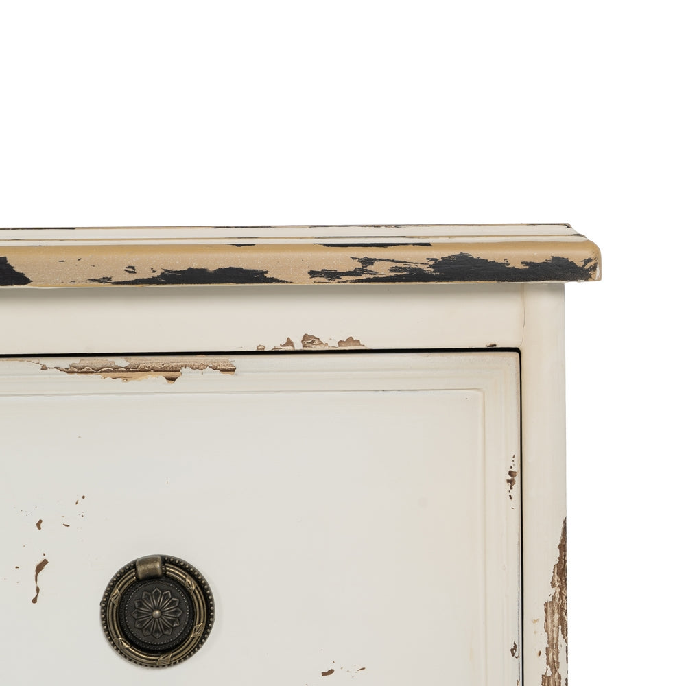 CHEST OF DRAWERS BLUSH WHITE WOOD 105 X 50 X 87.50 CM