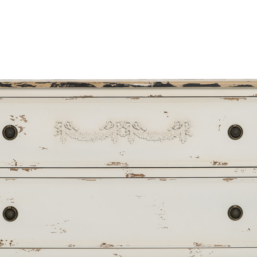 CÓMODA BLANCO ROZADO MADERA 105 X 50 X 87,50 CM