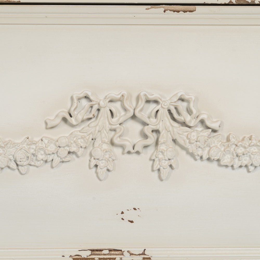 CHEST OF DRAWERS BLUSH WHITE WOOD 105 X 50 X 87.50 CM