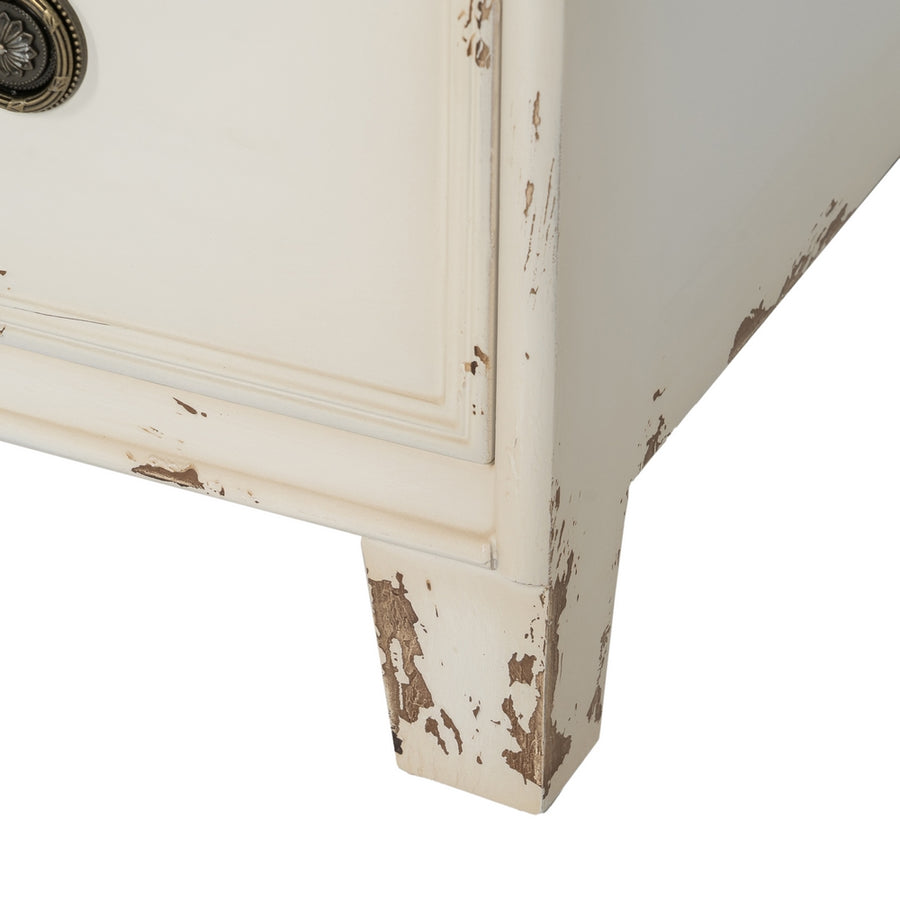 CÓMODA BLANCO ROZADO MADERA 105 X 50 X 87,50 CM