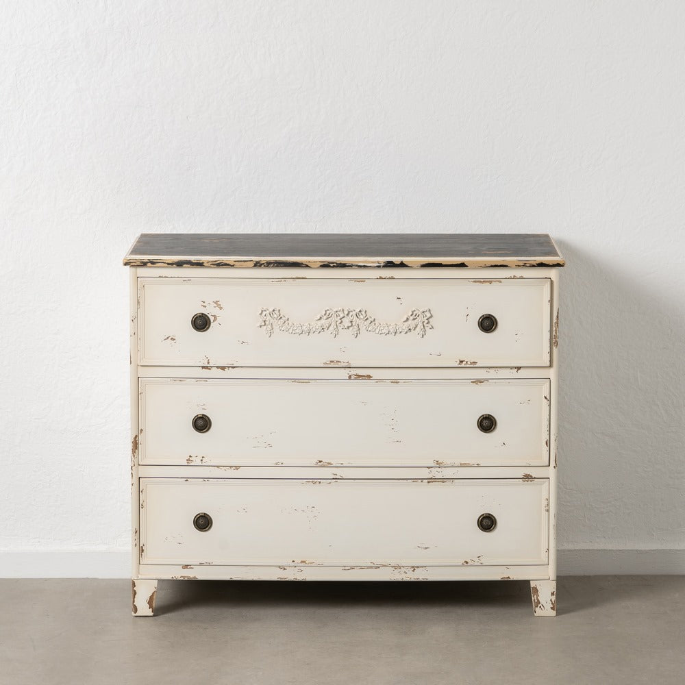 CÓMODA BLANCO ROZADO MADERA 105 X 50 X 87,50 CM