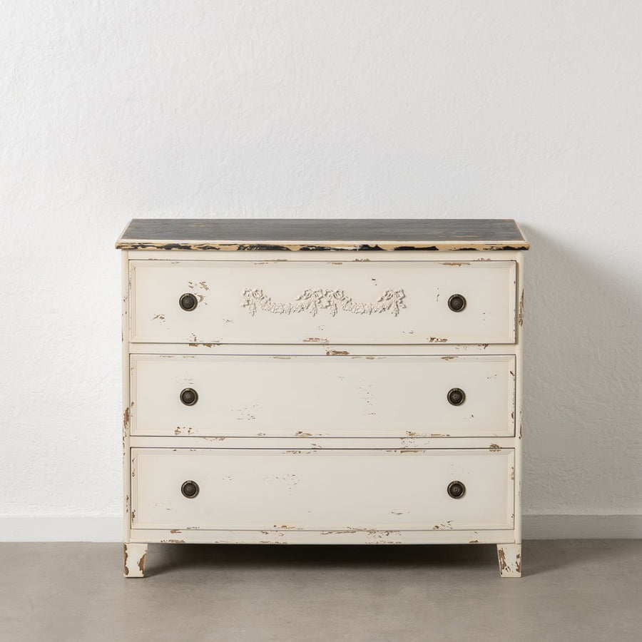 CÓMODA BLANCO ROZADO MADERA 105 X 50 X 87,50 CM