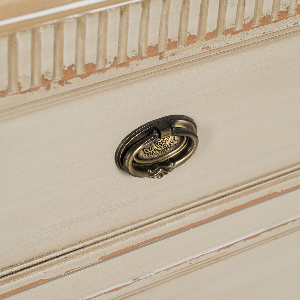 CÓMODA NATURAL-CREMA MADERA 119,50 X 44,50 X 84 CM