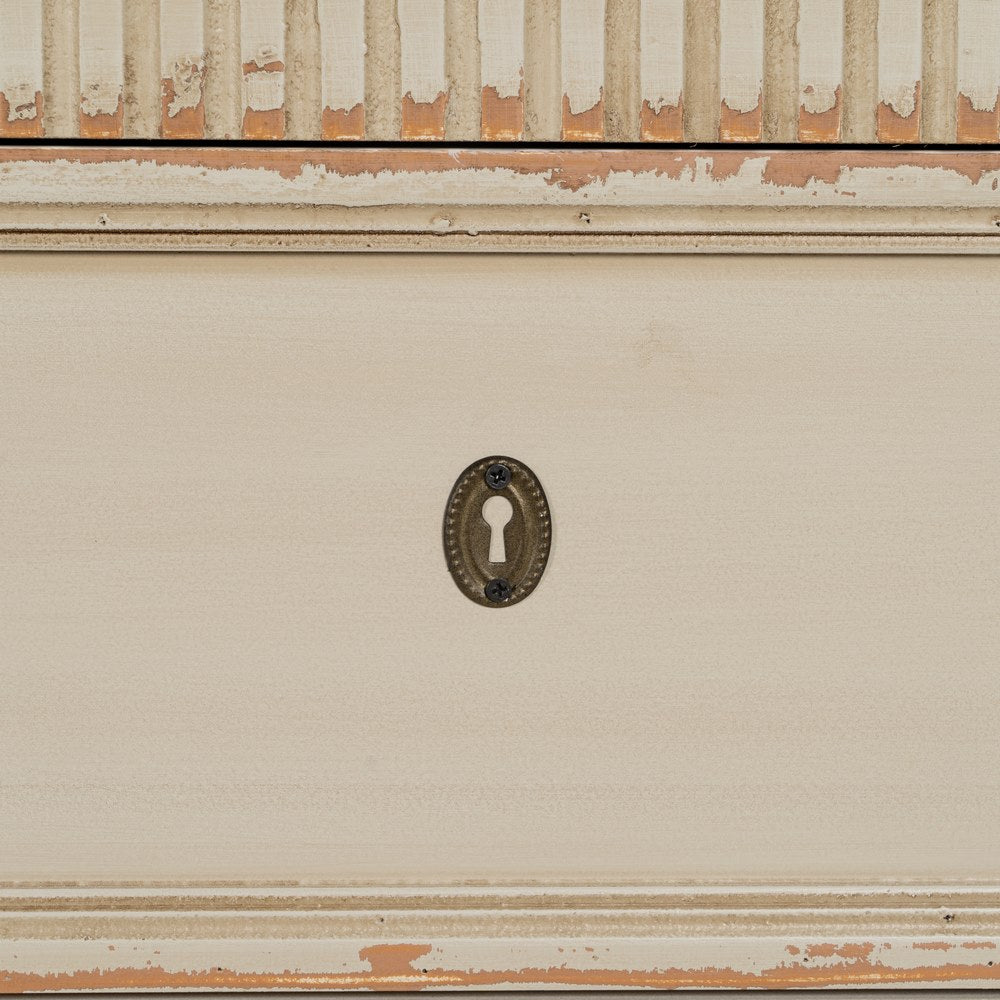 CÓMODA NATURAL-CREMA MADERA 119,50 X 44,50 X 84 CM