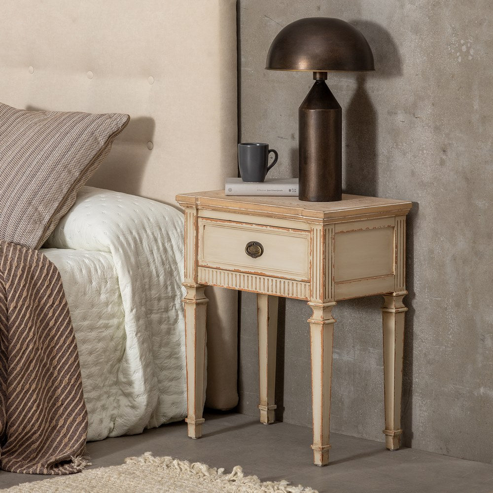 MESITA NATURAL-CREMA MADERA 56 X 36 X 68 CM
