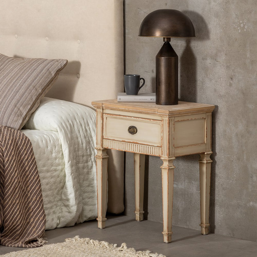 MESITA NATURAL-CREMA MADERA 56 X 36 X 68 CM