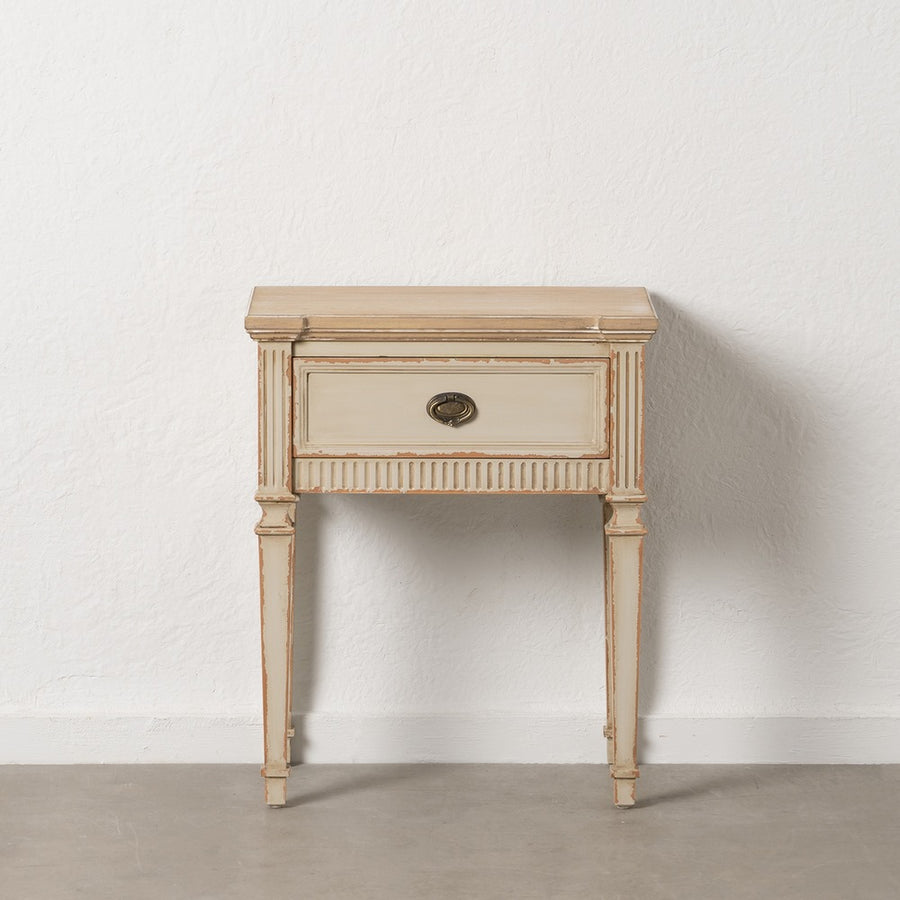 MESITA NATURAL-CREMA MADERA 56 X 36 X 68 CM