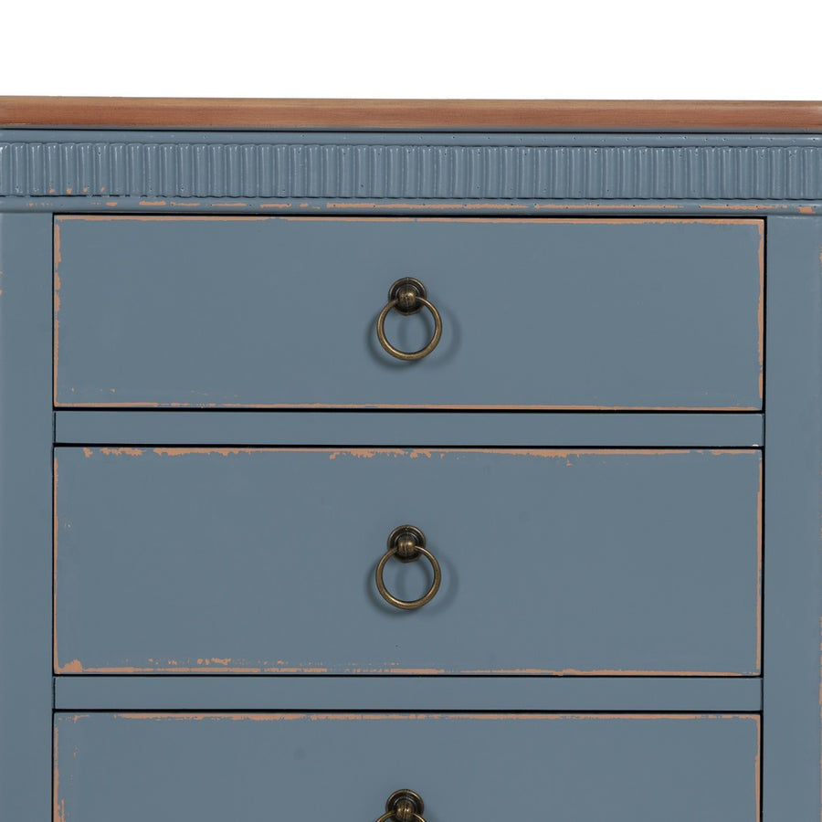 MESITA AZUL MADERA 50 X 38 X 72 CM