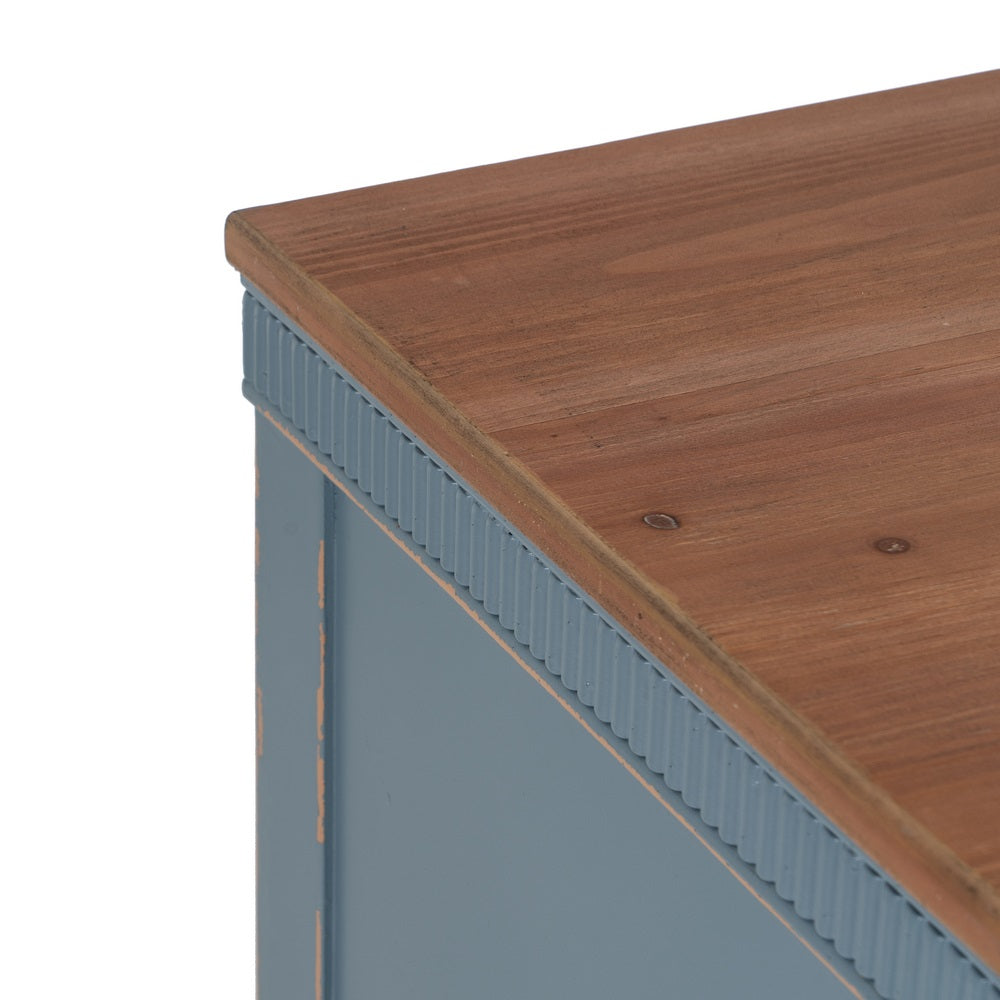CÓMODA AZUL MADERA 115 X 45 X 90 CM