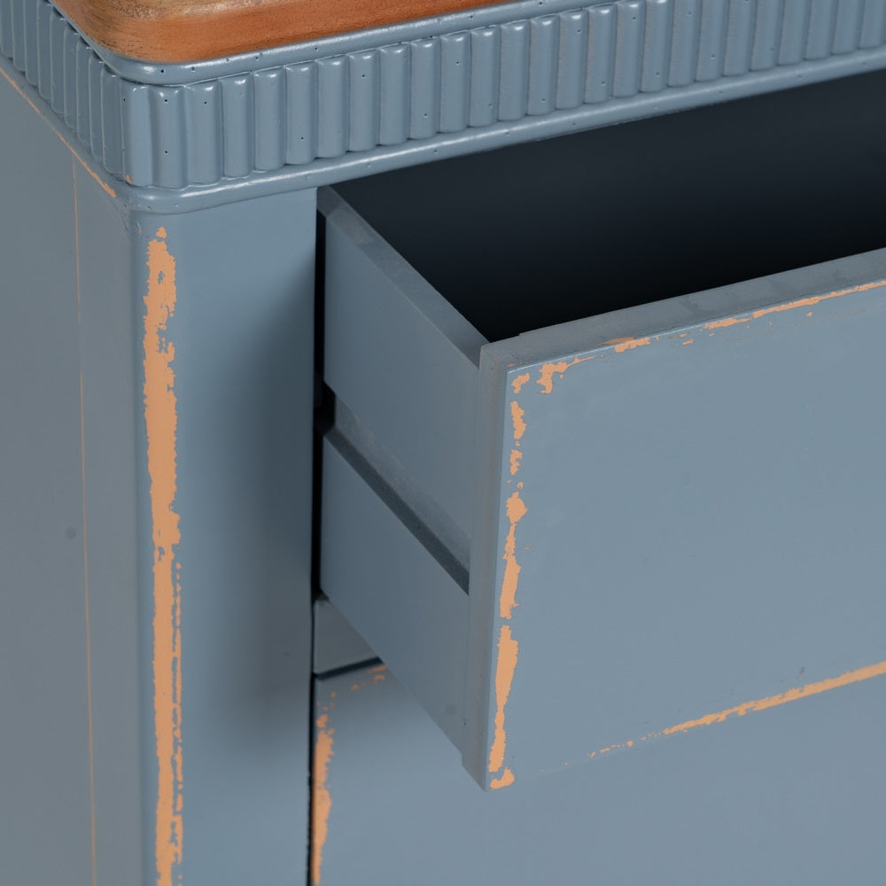 CÓMODA AZUL MADERA 115 X 45 X 90 CM