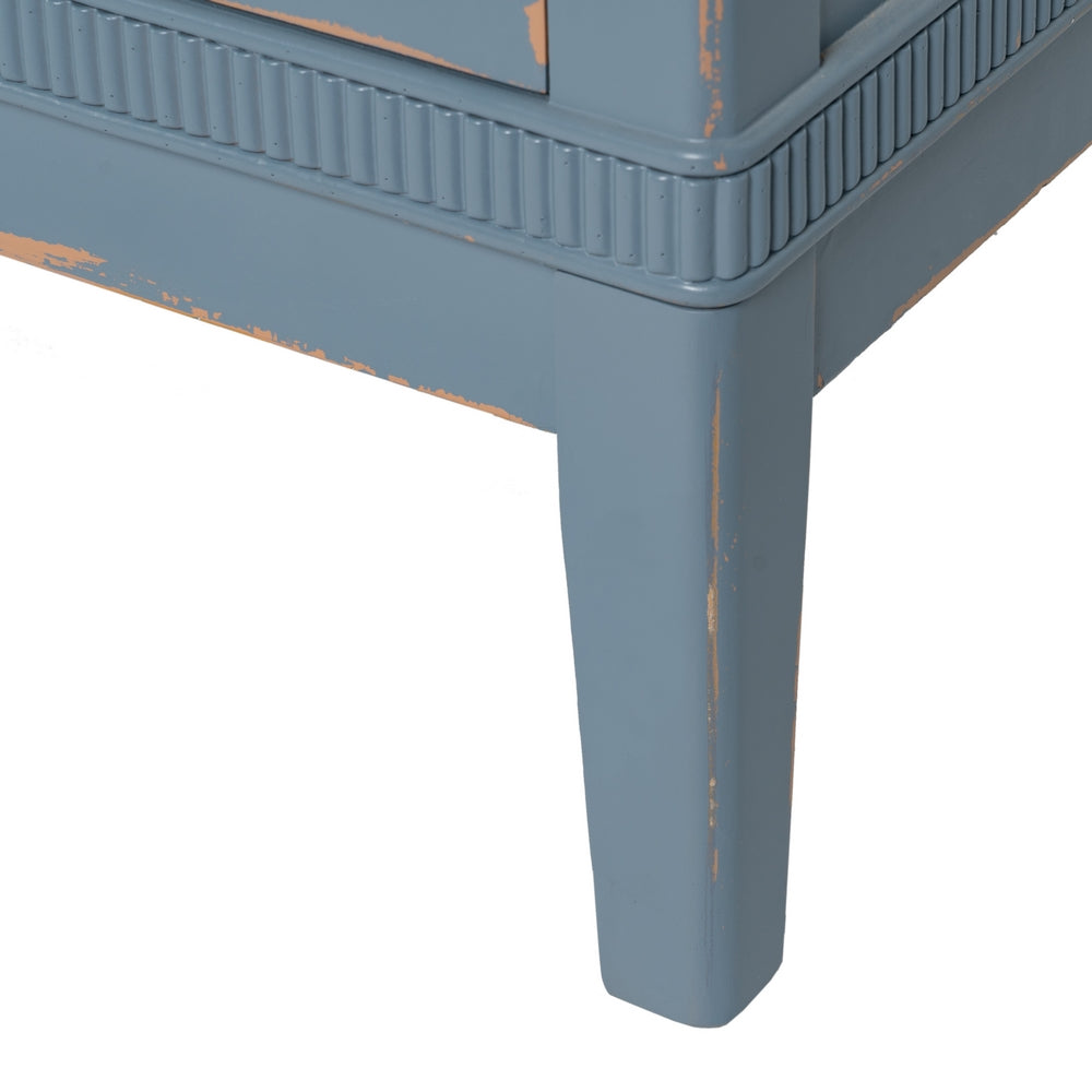 CÓMODA AZUL MADERA 115 X 45 X 90 CM