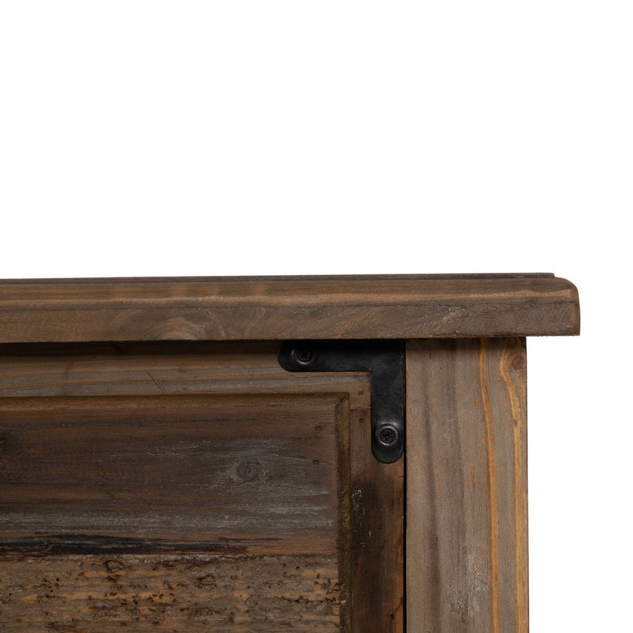 BROWN WOOD CONSOLE TABLE 184.50 X 50 X 86.80 CM