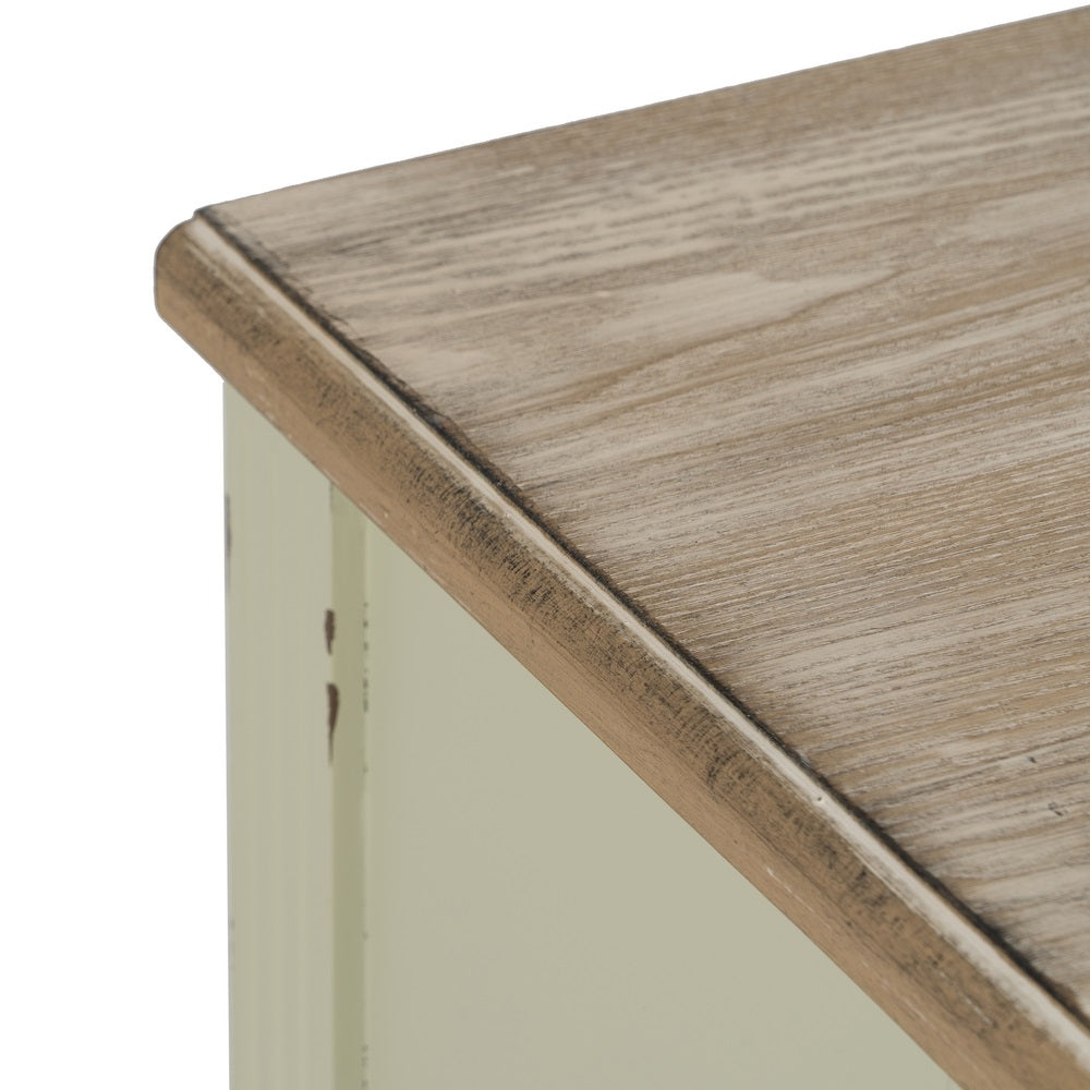MESITA BEIGE MADERA 45 X 35 X 65 CM