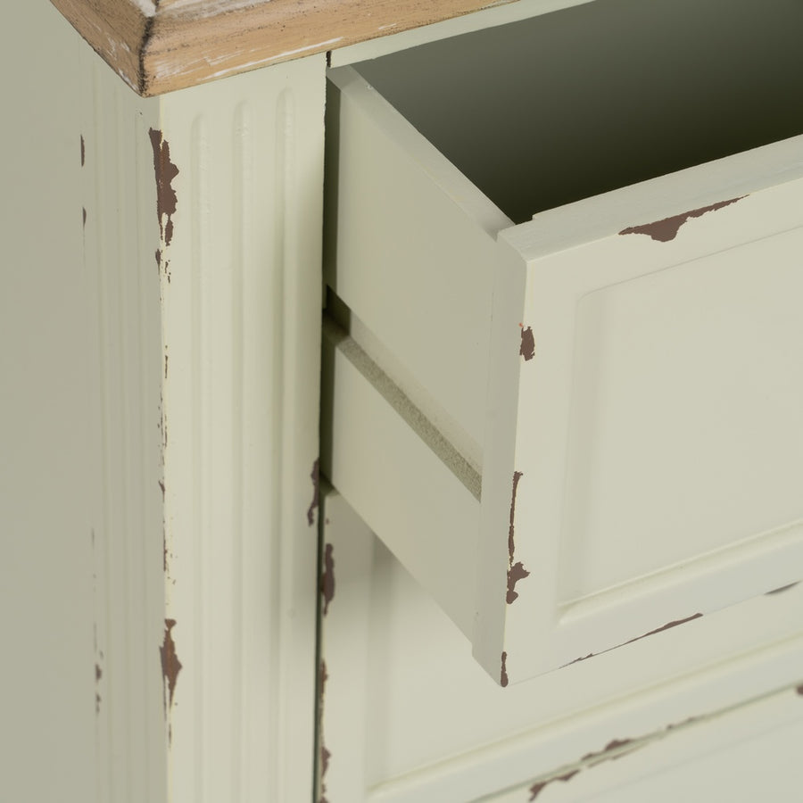 MESITA BEIGE MADERA 45 X 35 X 65 CM