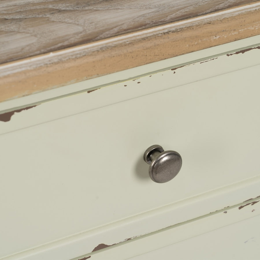 MESITA BEIGE MADERA 45 X 35 X 65 CM