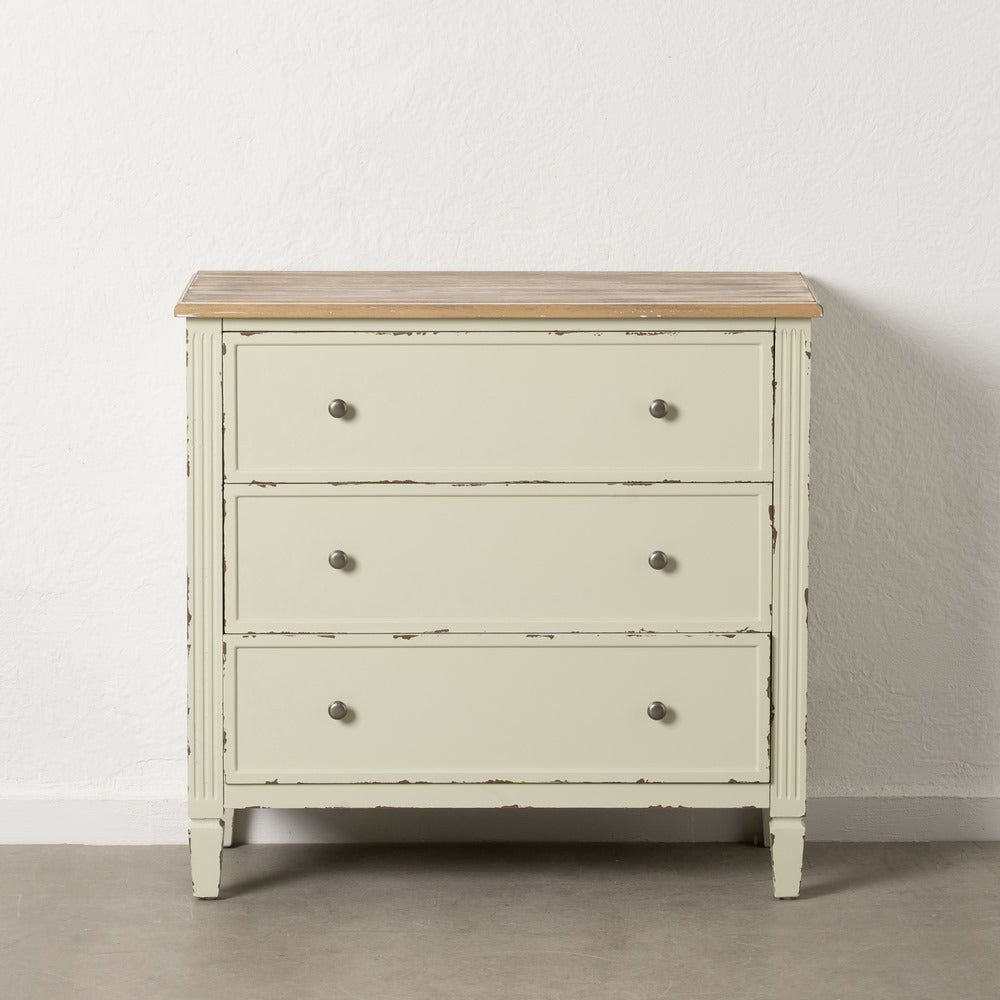 CÓMODA BEIGE MADERA 90 X 42 X 85 CM