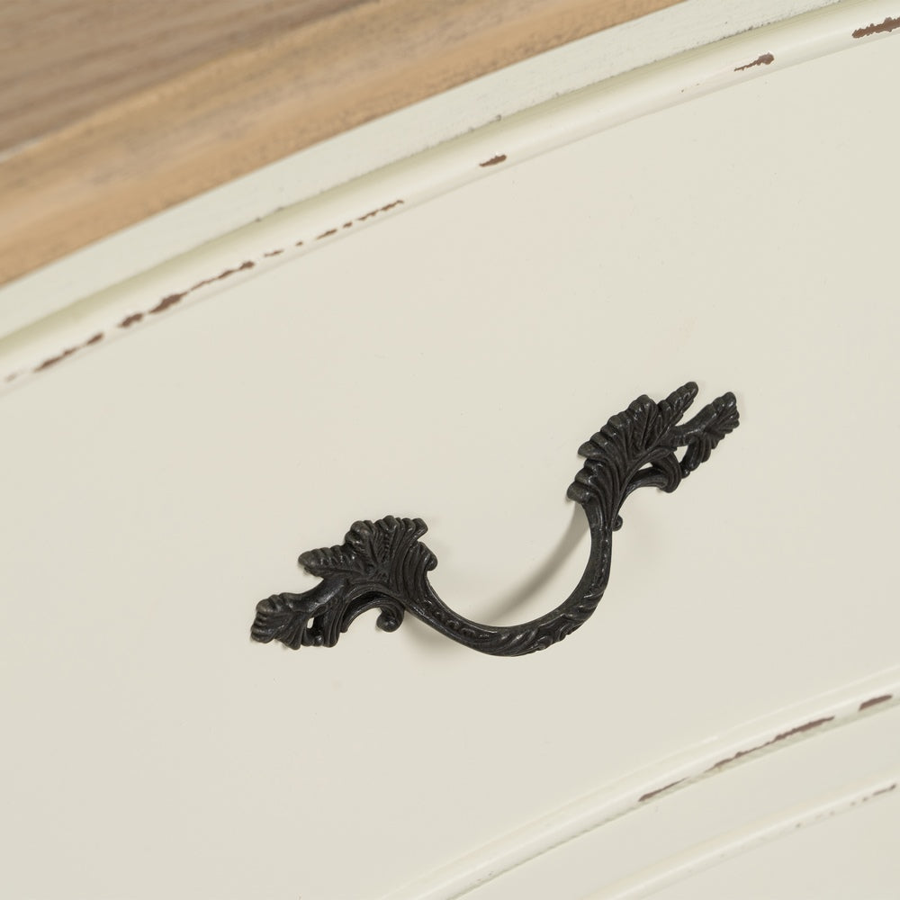 NATURAL CREAM CHEST OF DRAWERS WOOD 100 X 45 X 80 CM