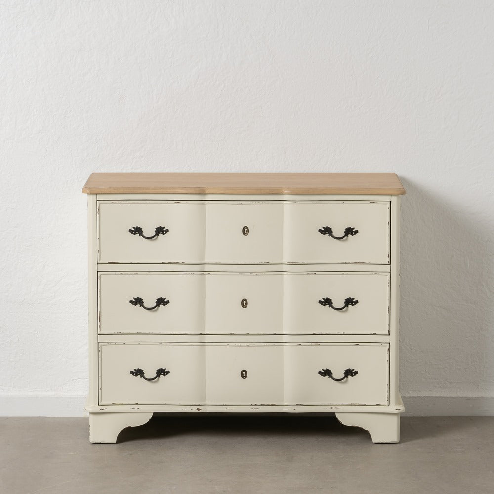 C�MODA NATURAL-CREMA MADERA 100 X 45 X 80 CM
