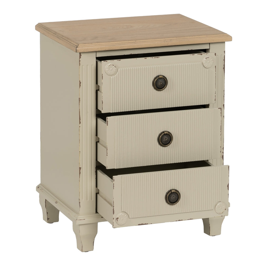 MESITA CREMA MADERA 48 X 36 X 61 CM