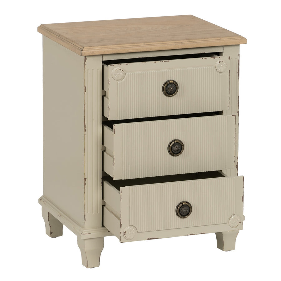 MESITA CREMA MADERA 48 X 36 X 61 CM