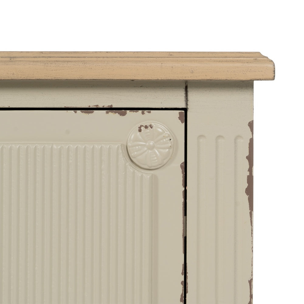 MESITA CREMA MADERA 48 X 36 X 61 CM