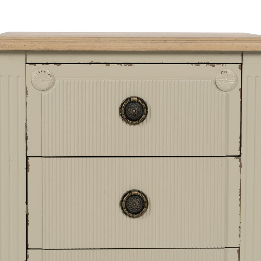 MESITA CREMA MADERA 48 X 36 X 61 CM