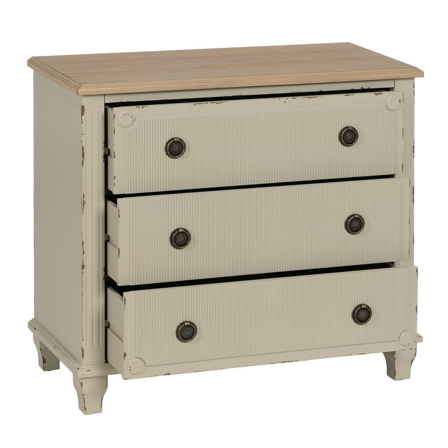 CÓMODA CREMA MADERA 80 X 38 X 73 CM