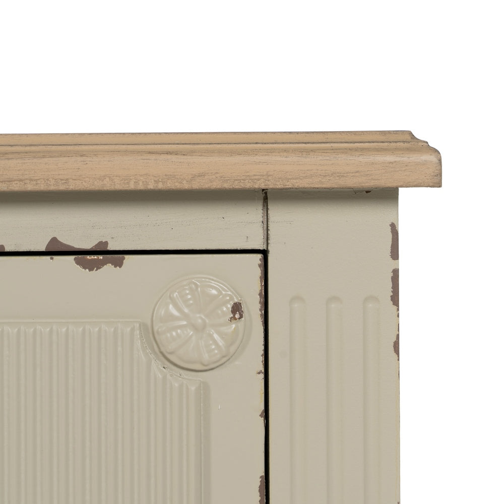 CREAM WOOD CHEST OF DRAWERS 80 X 38 X 73 CM