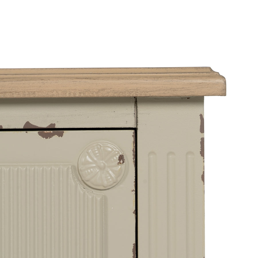 CÓMODA CREMA MADERA 80 X 38 X 73 CM