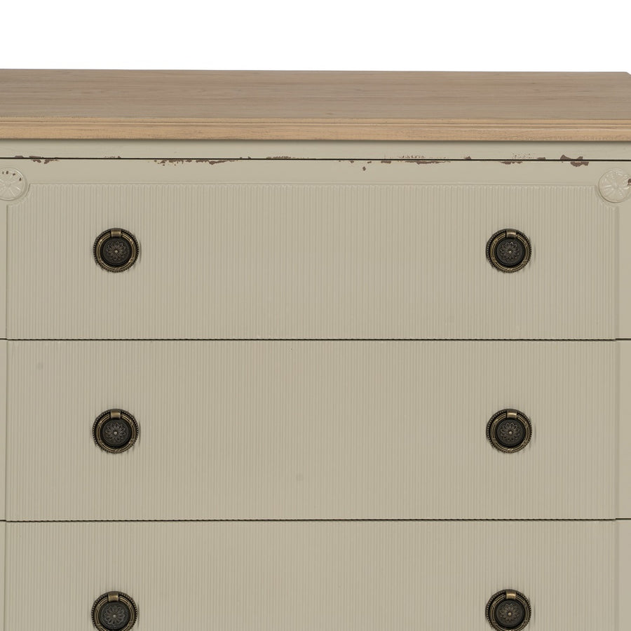 CÓMODA CREMA MADERA 80 X 38 X 73 CM