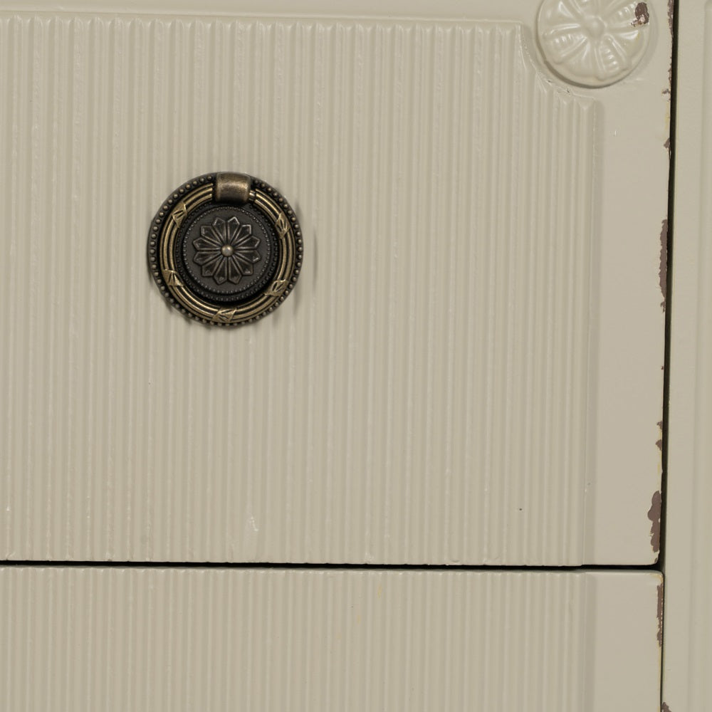CREAM WOOD CHEST OF DRAWERS 80 X 38 X 73 CM
