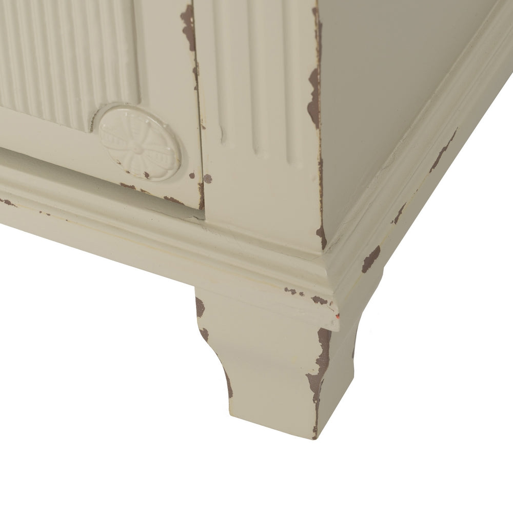 CREAM WOOD CHEST OF DRAWERS 80 X 38 X 73 CM