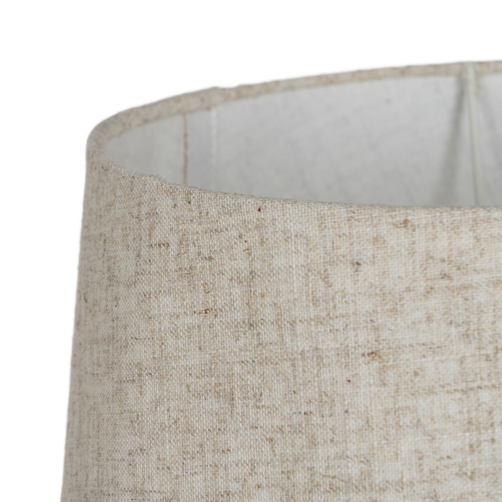 BEIGE-SILVER CERAMIC-METAL TABLE LAMP 31.50 X 31.50 X 53 CM