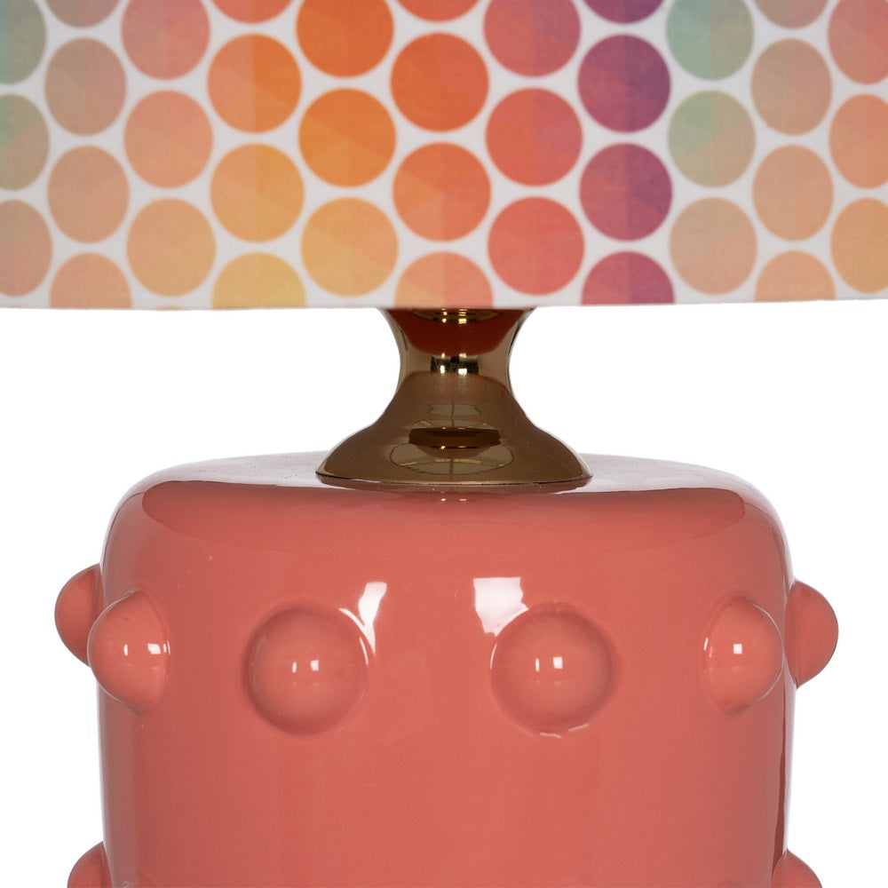 LÁMPARA MESA ROSA CERÁMICA ILUMINACIÓN 35,50 X 35,50 X 60,50