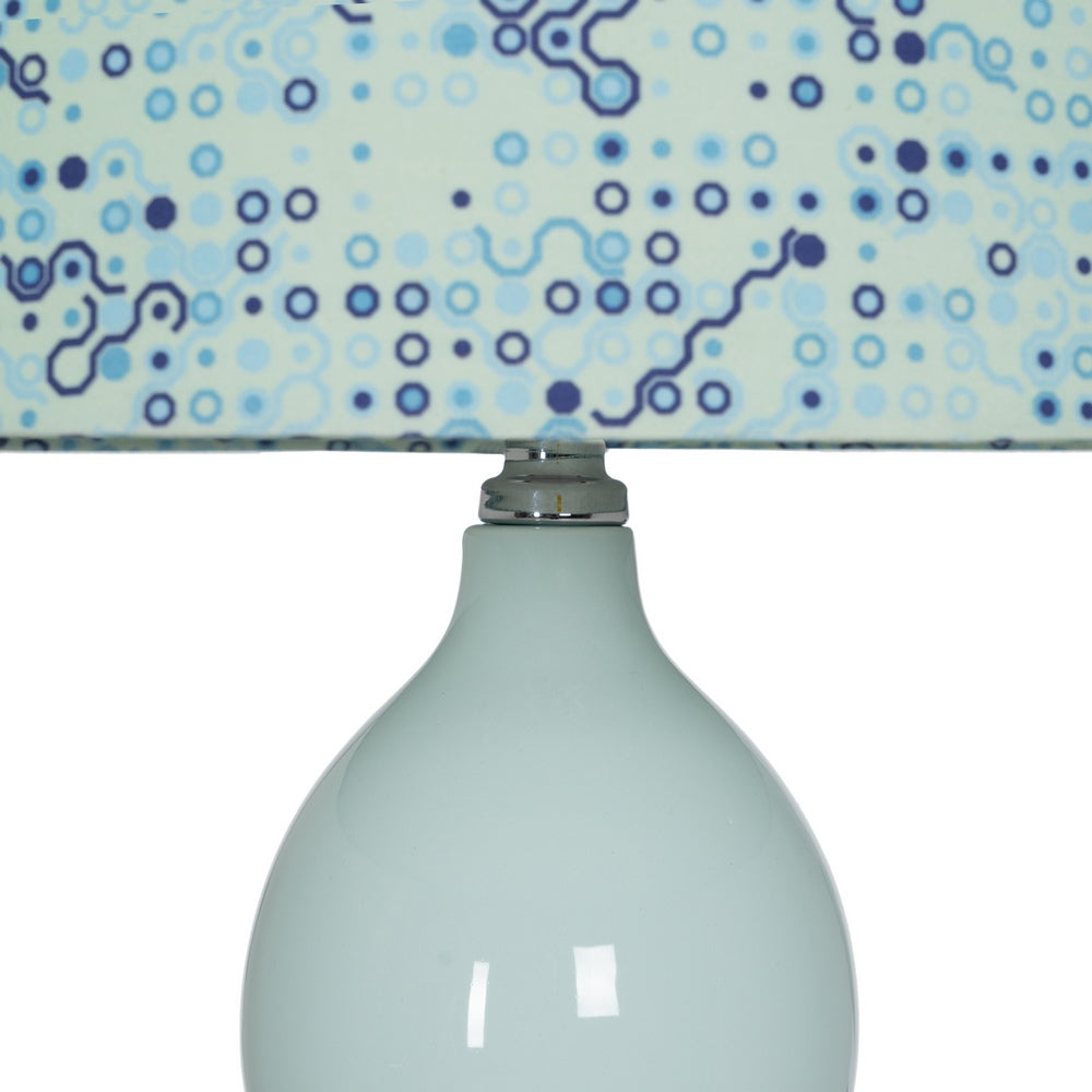 GREEN CERAMIC TABLE LAMP LIGHTING 38 X 38 X 63.50 CM