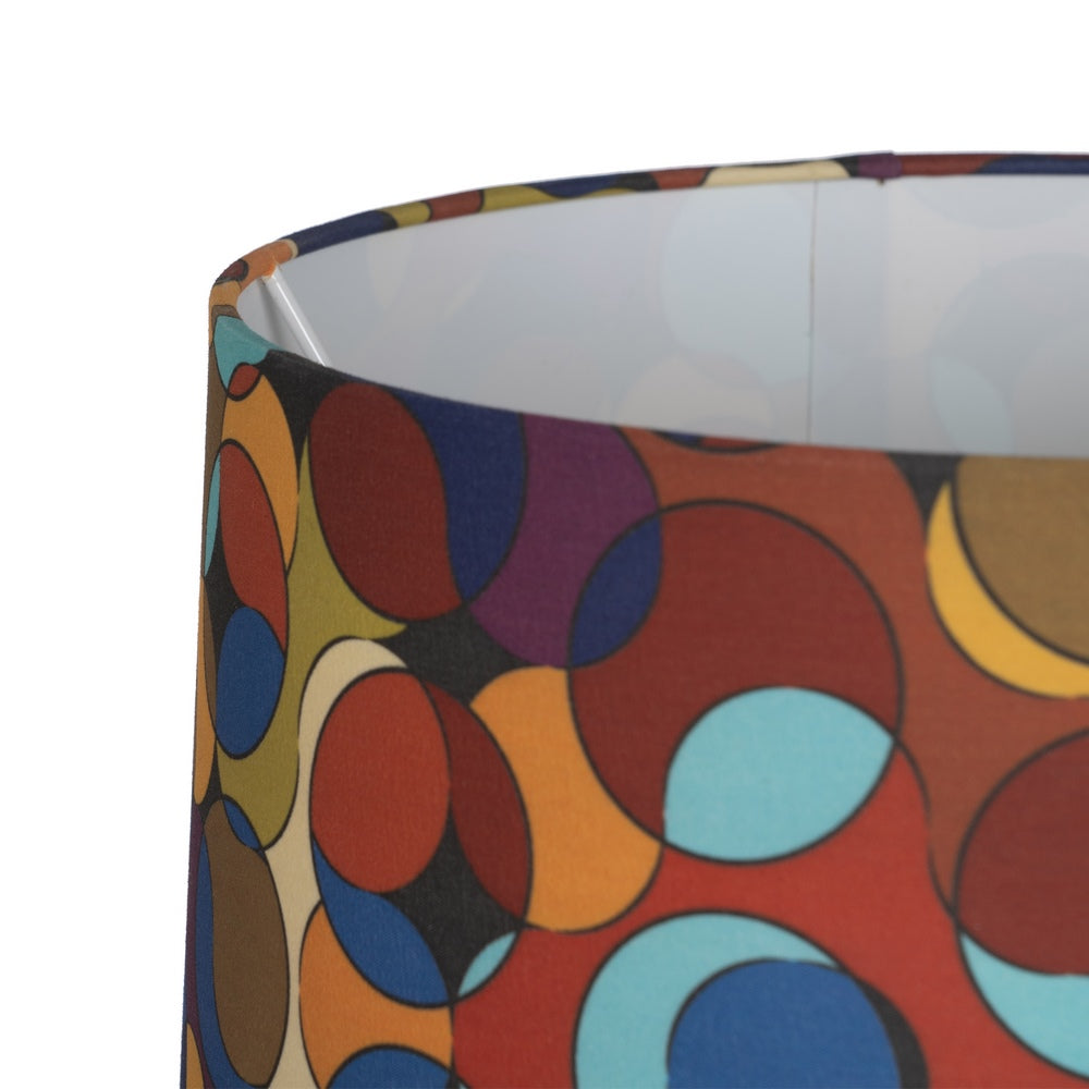 WHITE-MULTICOLOR CERAMIC TABLE LAMP 36.50 X 36.50 X 60 C