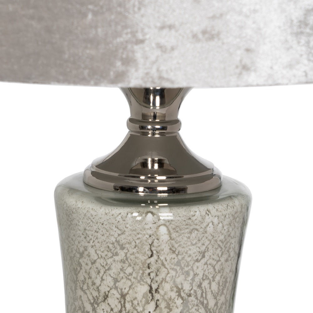 SILVER CRYSTAL TABLE LAMP LIGHTING 38 X 38 X 80 CM