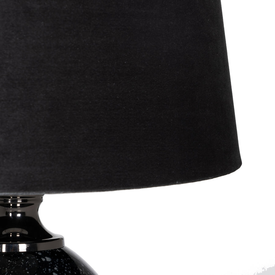 TABLE LAMP BLACK-GREY GLASS 39 X 39 X 64 CM