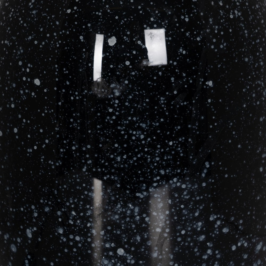 LÁMPARA MESA NEGRO-GRIS CRISTAL 39 X 39 X 64 CM