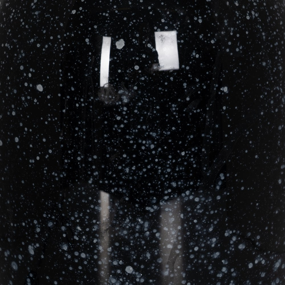 LÁMPARA MESA NEGRO-GRIS CRISTAL 39 X 39 X 64 CM