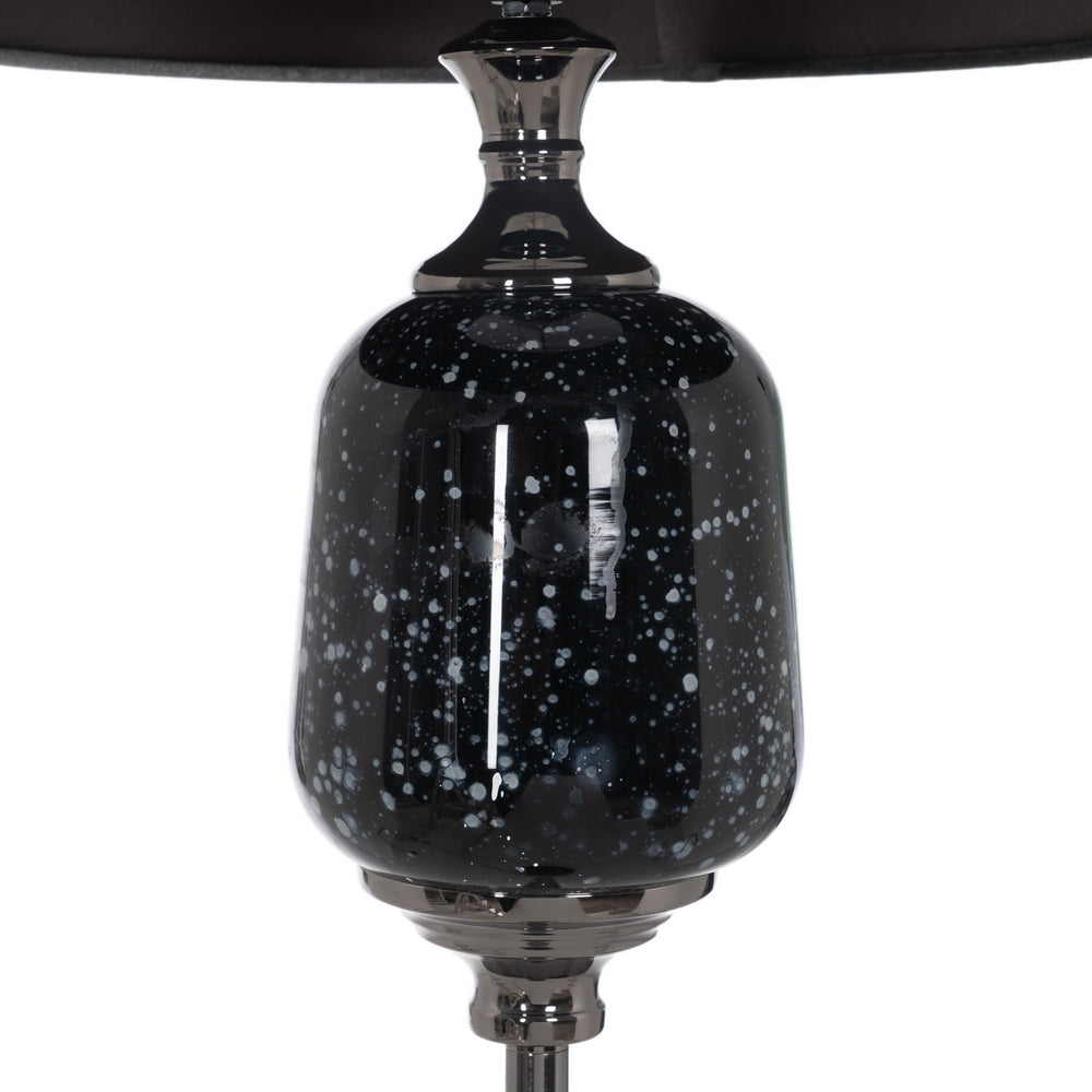 BLACK-GRAY METAL-GLASS FLOOR LAMP 40.50 X 40.50 X 156 CM