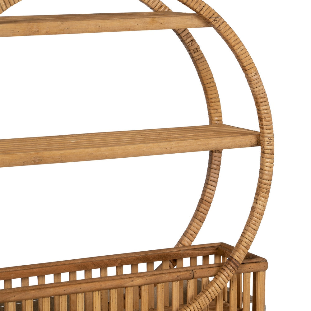 ESTANTE NATURAL RATÁN DECORACIÓN 45,50 X 14 X 45,50 CM
