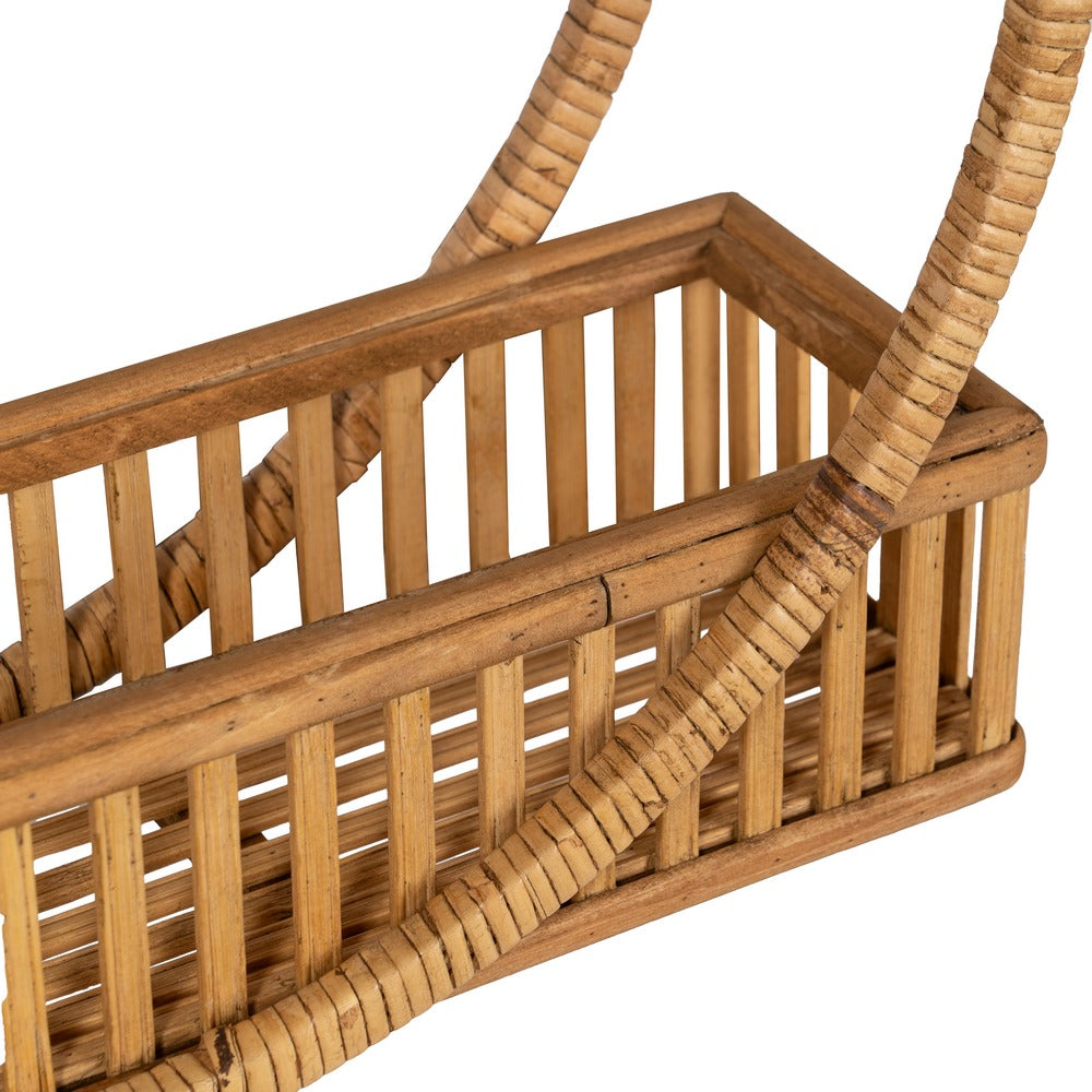 ESTANTE NATURAL RATÁN DECORACIÓN 45,50 X 14 X 45,50 CM