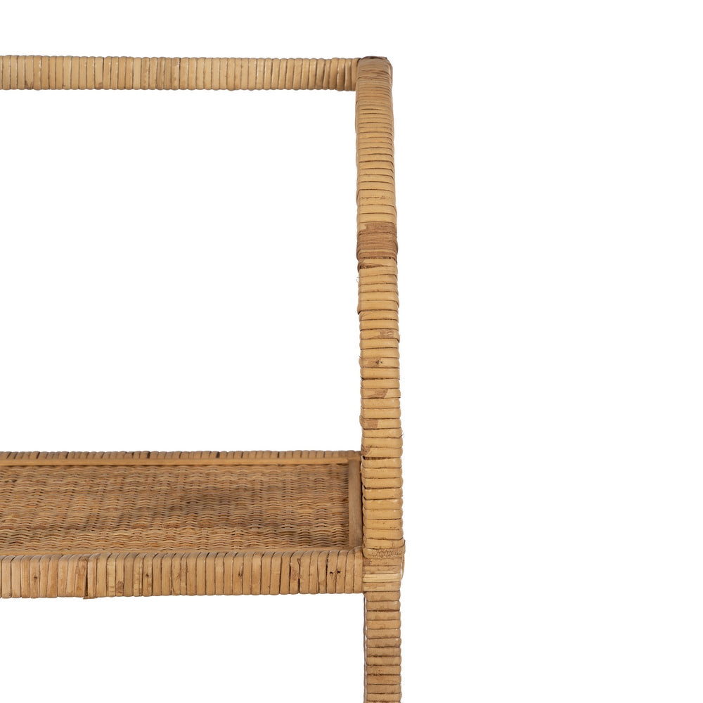 S/3 NATURAL RATTAN LIVING ROOM SHELF 30 X 30 X 109 CM