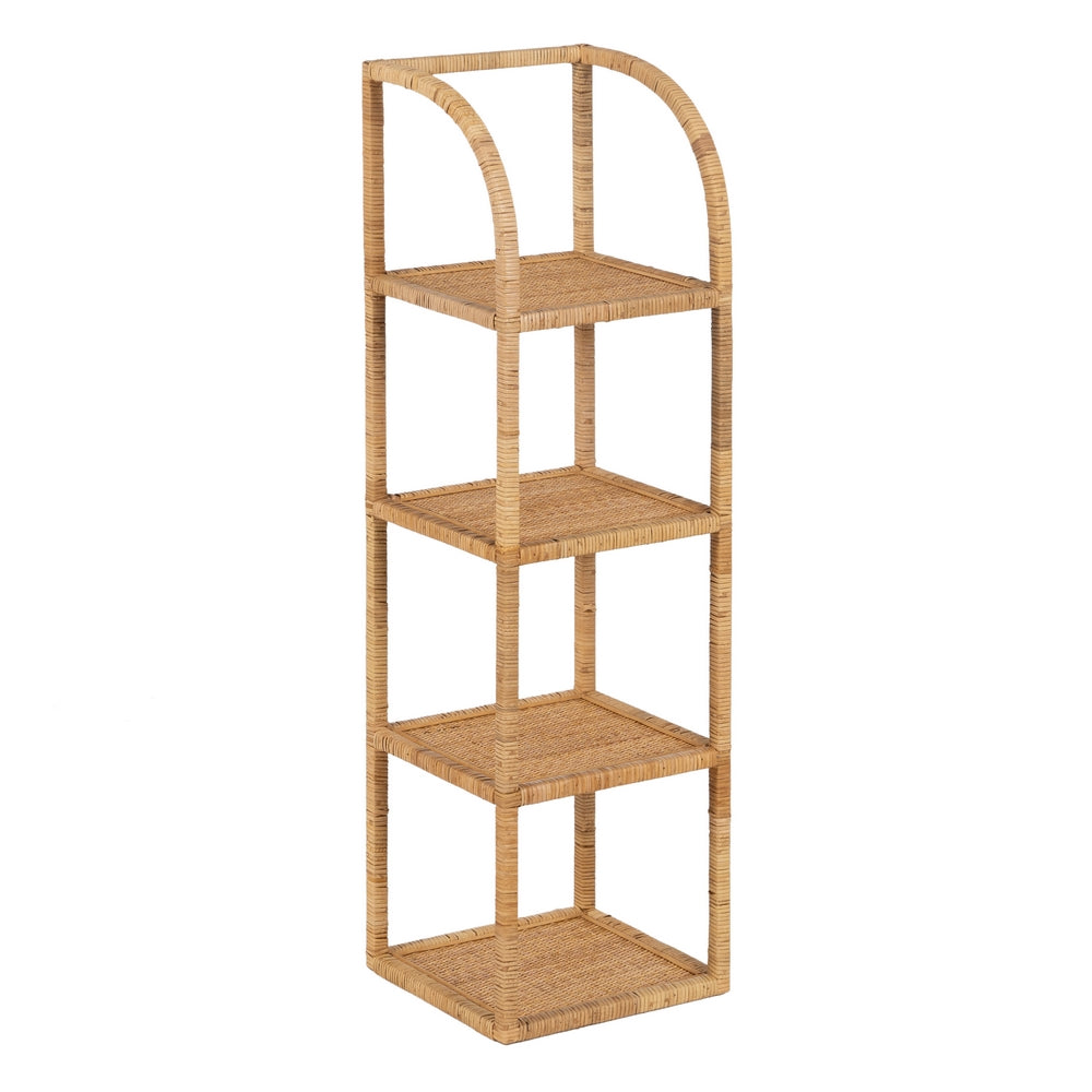 S/3 NATURAL RATTAN LIVING ROOM SHELF 30 X 30 X 109 CM