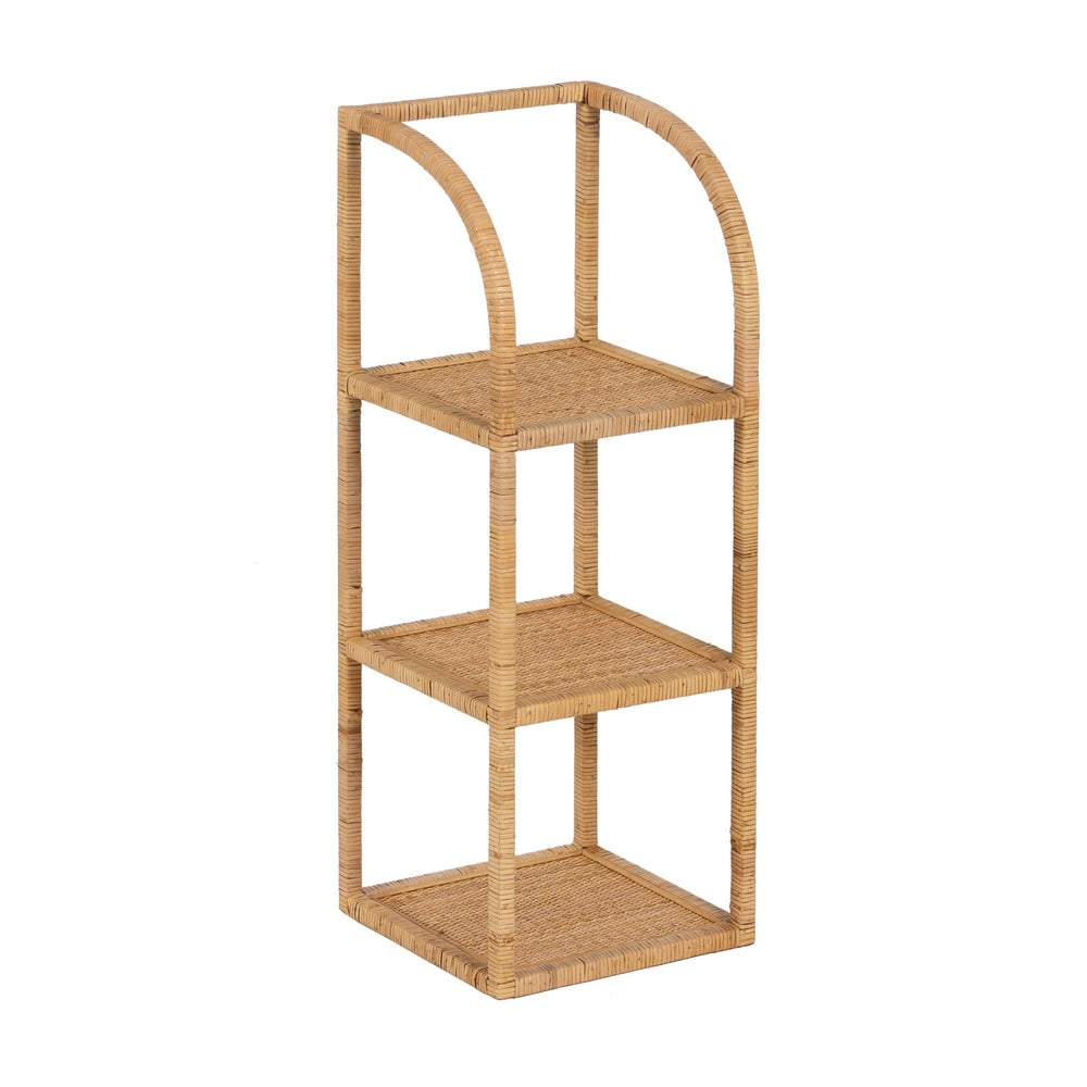 S/3 NATURAL RATTAN LIVING ROOM SHELF 30 X 30 X 109 CM