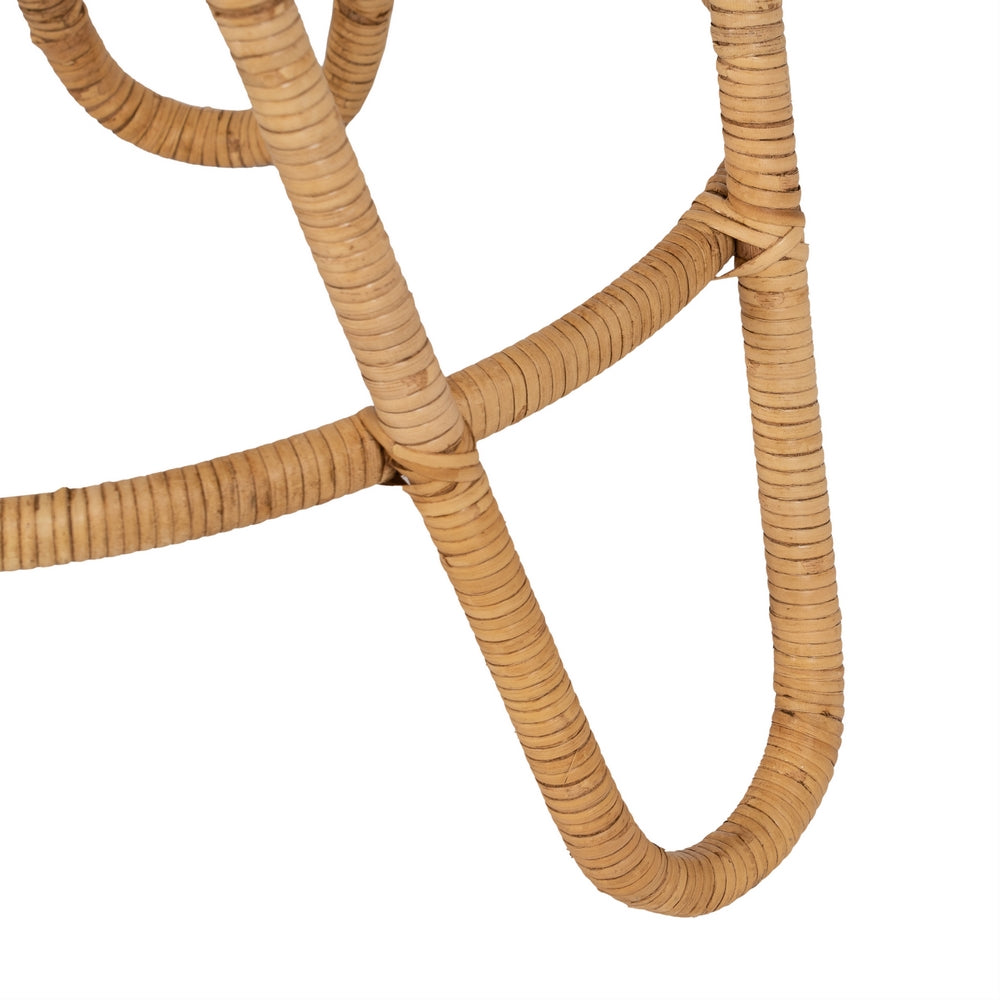 S/2 MESA AUXILIAR NATURAL RATÁN SALÓN 60 X 60 X 39 CM